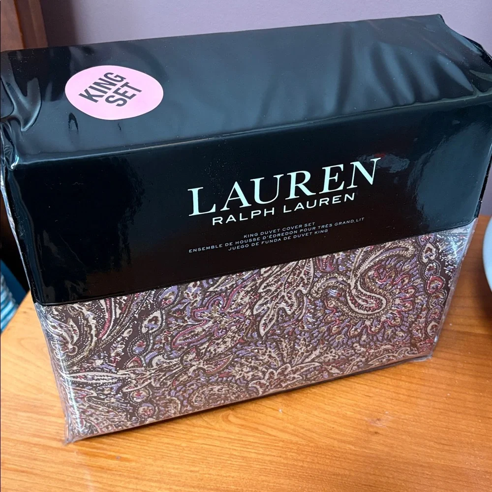 LAUREN Ralph Lauren King Duvet Cover Set - HALLIE - Paisley - brand new